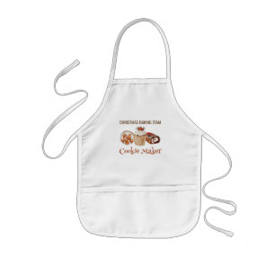 Christmas Baking Team Cookie Maker T-Shirt Kids Apron