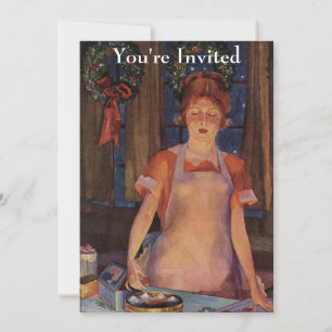 Christmas Baking Vintage Invitation