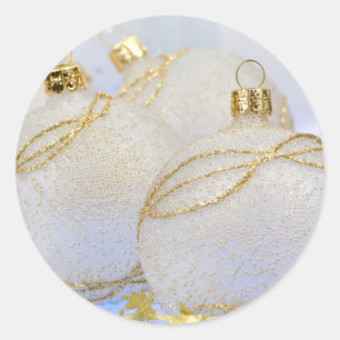 Christmas ball baubles classic round sticker