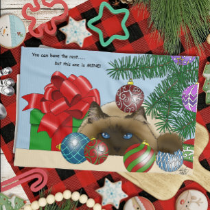 Christmas Ball Cat Kitchen Towel