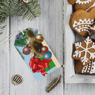 Christmas Ball Ornament Cat Gift Tags