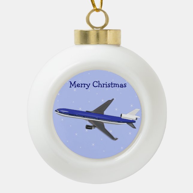 Christmas Ball Ornaments - Airplane (Front)