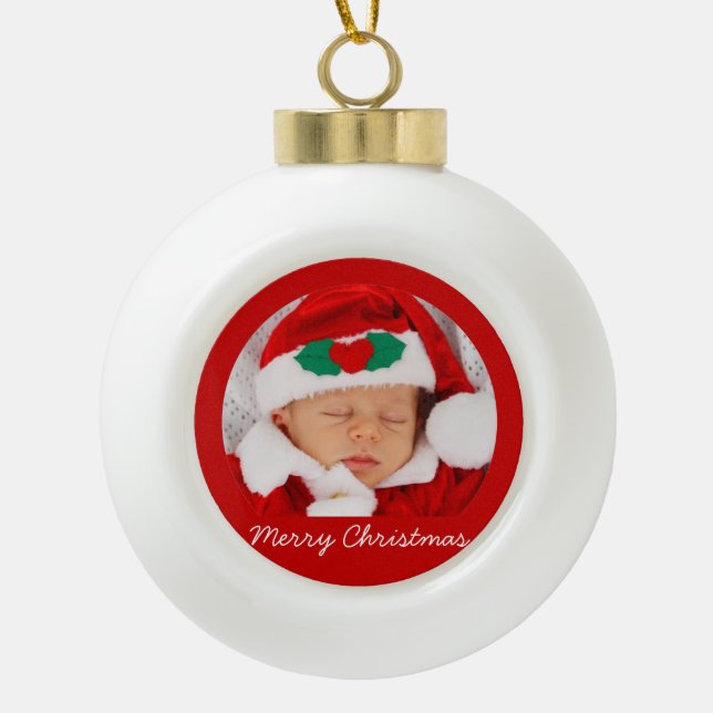 Christmas Ball Ornaments With Baby (Front)