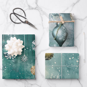 Christmas ball pattern wrapping paper sheet