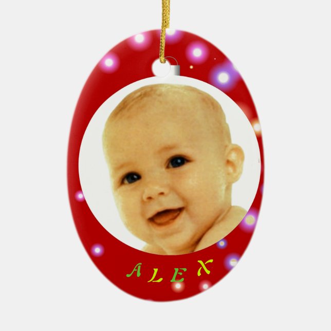 Christmas Ball Photo Frame Ornament (Front)