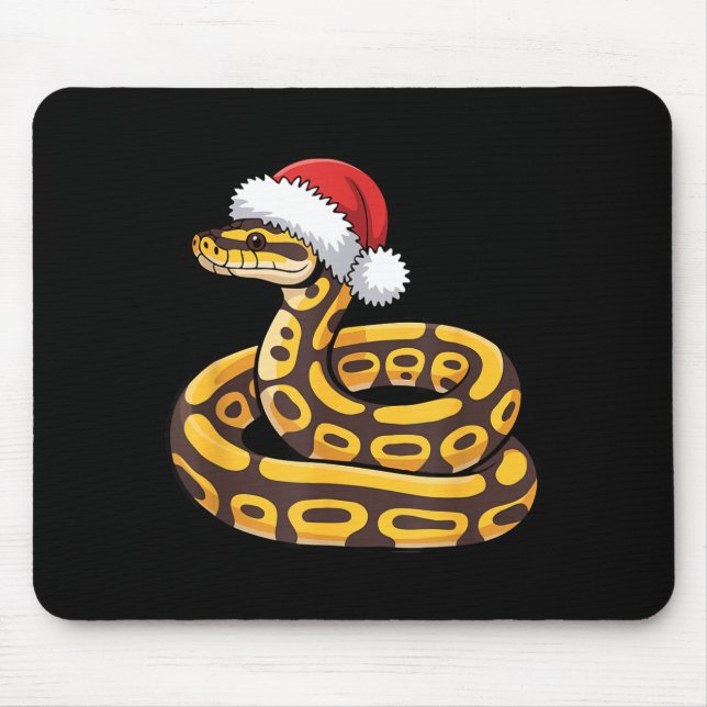 Christmas Ball Python Ugly Xmas Sweater Snake Love Mouse Pad (Front)