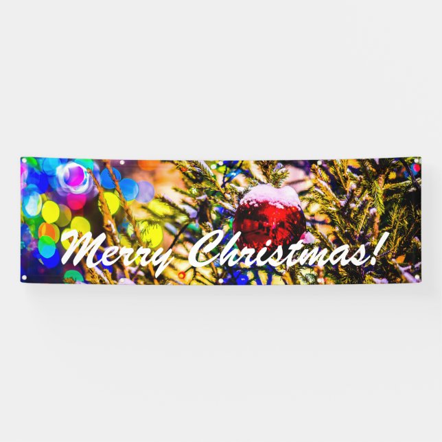 Christmas Ball Red Banner (Horizontal)