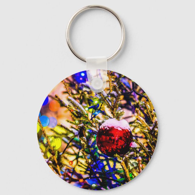 Christmas Ball Red Keychain (Front)
