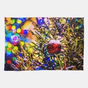 Christmas Ball Red Kitchen Towel