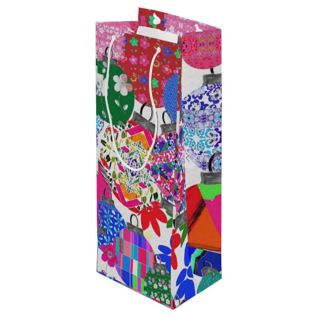 Christmas ball wine bag (Back Angled)