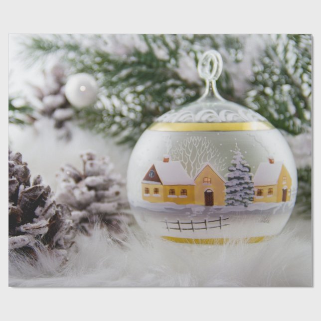 Christmas  Ball Wrapping Paper (Flat)