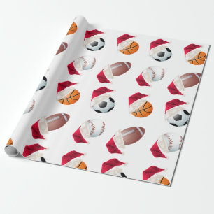 Christmas Baller Sports Funny Santa Holiday Wrapping Paper