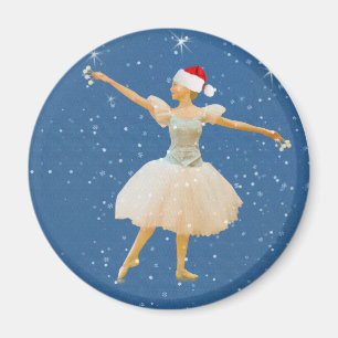 Christmas Ballerina with Castanets Magnet