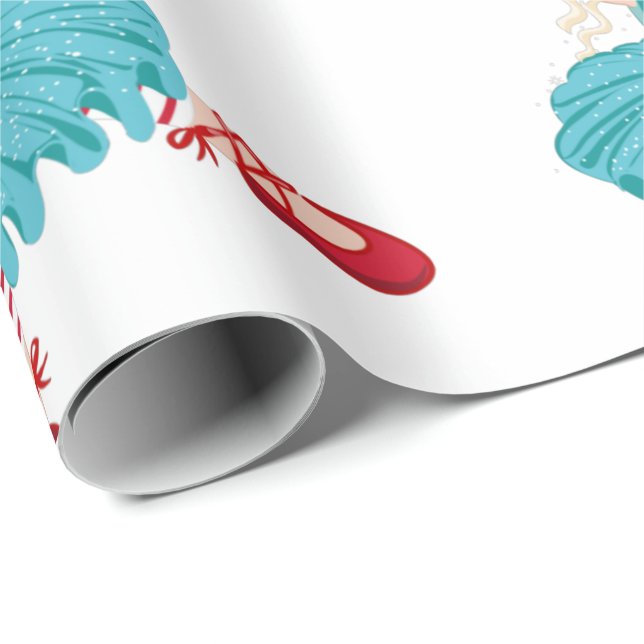 Christmas Ballerina   Wrapping Paper (Roll Corner)