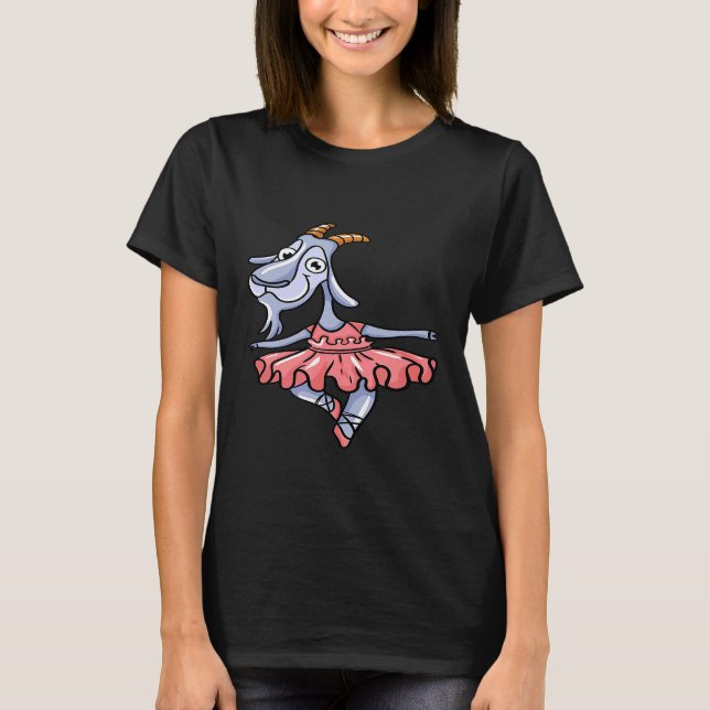 Christmas Ballet Ballerina Dancer Goat T-Shirt (Front)