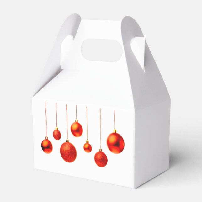 Christmas Balls Favor Box (Back Side)