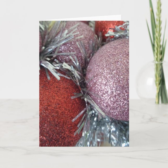 Christmas Balls Holiday Card (Front)