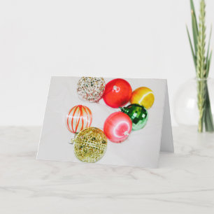 CHRISTMAS BALLS HOLIDAY CARD