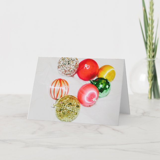  CHRISTMAS BALLS HOLIDAY CARD (Front)