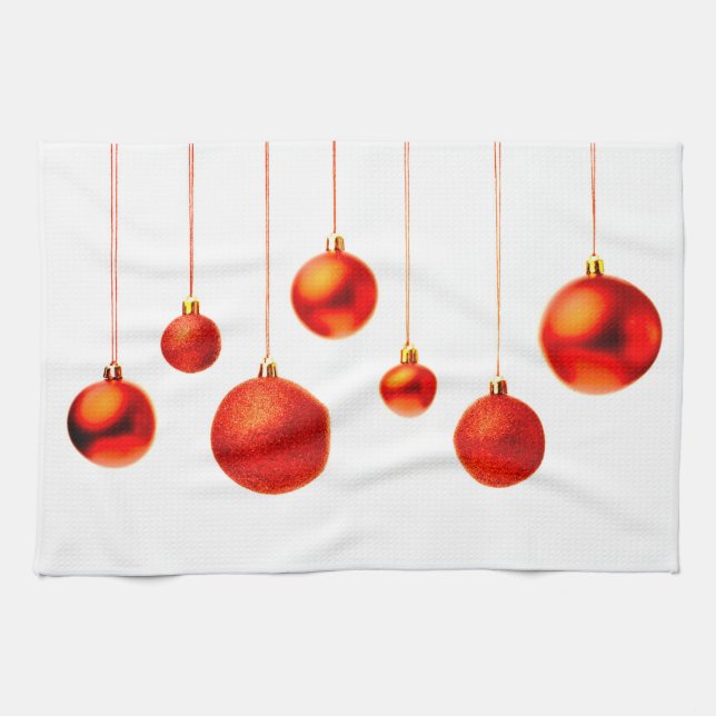 Christmas Balls Kitchen Towel (Horizontal)