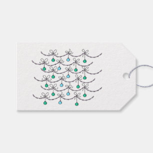 Christmas Balls Light String Pattern To From Gift Tags
