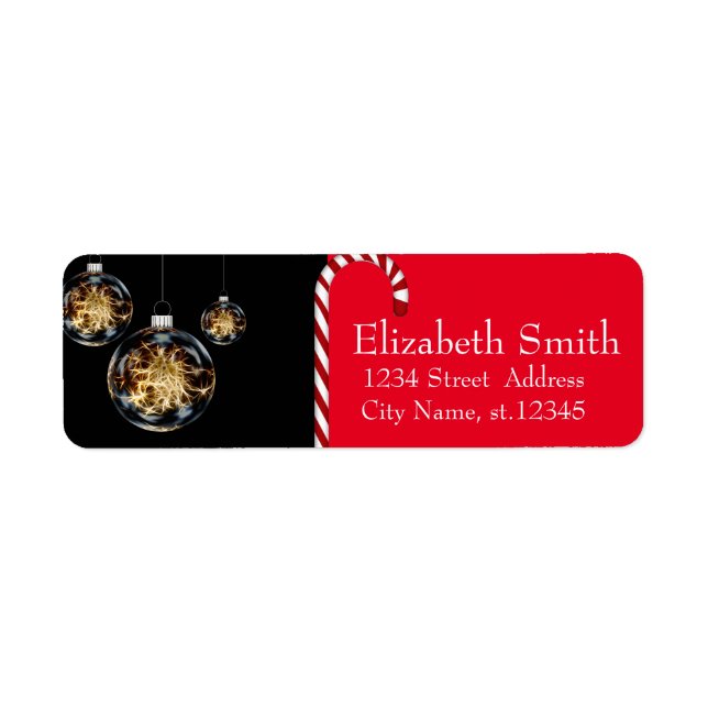 Christmas Balls,Lolly Stick,Black Red (Front)