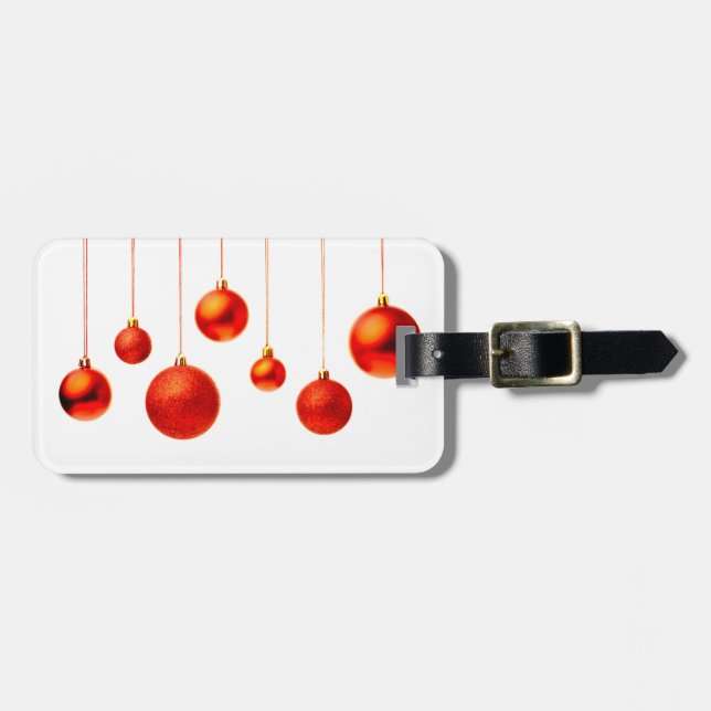 Christmas Balls Luggage Tag (Front Horizontal)