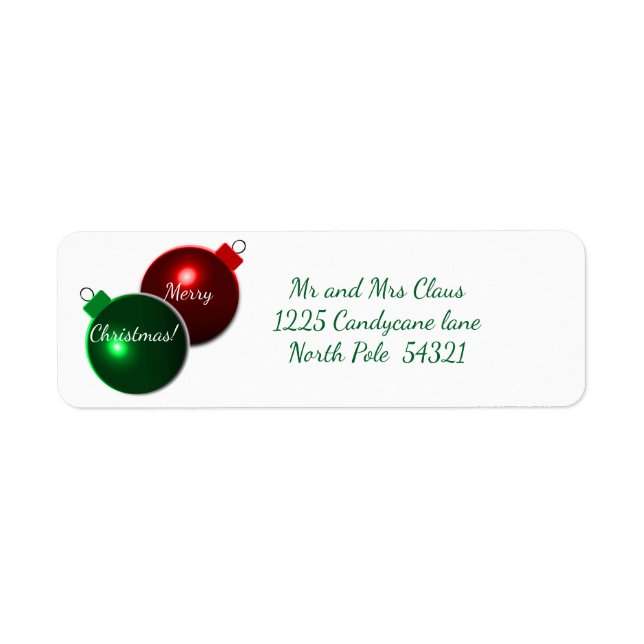 Christmas Balls Shiny Red & Green (Front)