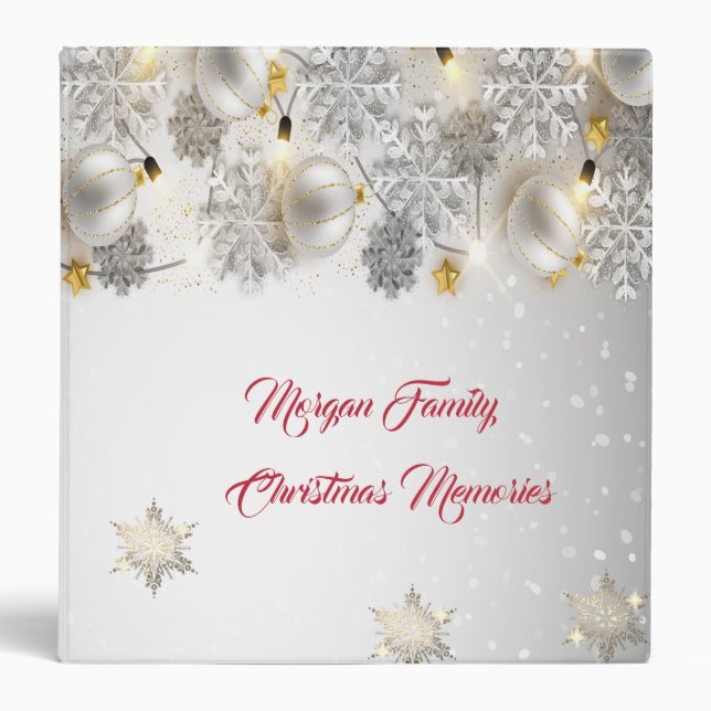 Christmas Balls, Snowflakes,String Lights Binder (Front)