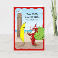 Christmas Banana and Santa Claws Lobster Funny