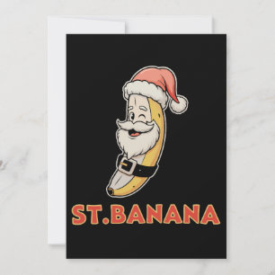 Christmas Banana Santa Funny Xmas Holiday Card