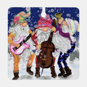 Christmas Band - Happy Song - Funny Metal Ornament