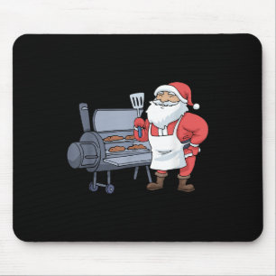 Christmas Barbecue Santa Claus Grill Smoker Steak Mouse Pad