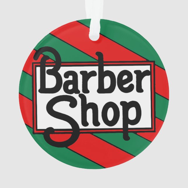 Christmas Barbershop Ornament (Back)