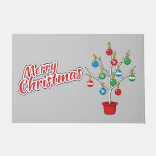 Christmas Bare Branch Tree - Merry Christmas Doormat