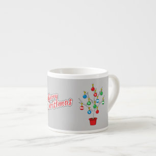 Christmas Bare Branch Tree - Merry Christmas Espresso Cup