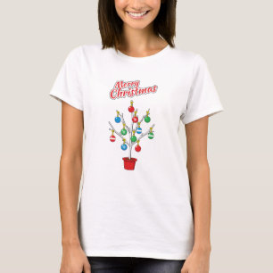 Christmas Bare Branch Tree - Merry Christmas T-Shirt