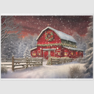 Christmas Barn 3 Decoupage Paper