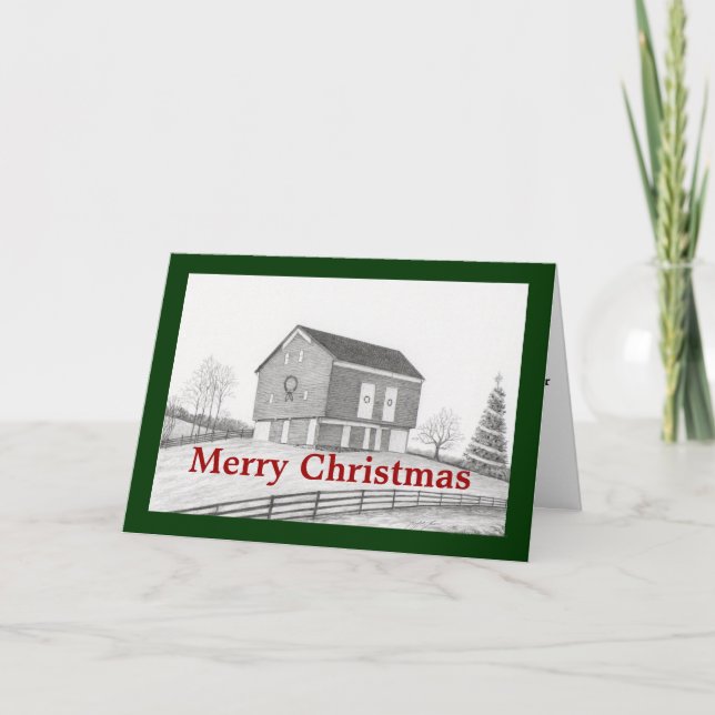 Christmas Barn Holiday Card (Front)