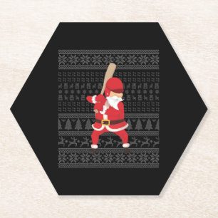 Christmas Baseball 4 Paper Coaster