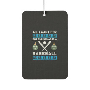 Christmas Baseball Air Freshener