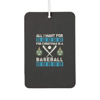 Christmas Baseball Air Freshener