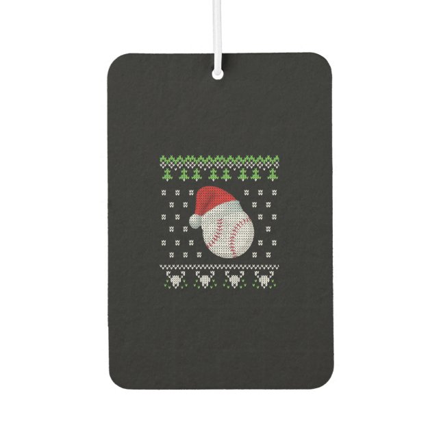 Christmas Baseball Air Freshener (Front)