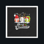 Christmas Baseball Ball Santa Hat Elf Reindeer Fun Napkin<br><div class="desc">This is a great Christmas gift. Your family,  friends or children will love this gift after you give it to them. Wishing you and your family and friends a Merry Christmas.</div>