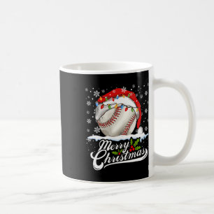 Christmas Baseball Ball Santa Hat Xmas Boys Men  Coffee Mug