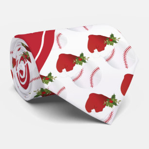 Christmas Baseball Design Tie