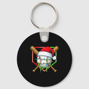 Christmas Baseball Drip Ice Cream Drip Baseball Lo Keychain