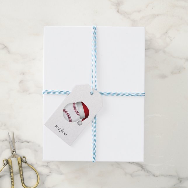 Christmas Baseball Gift Tags (With Twine)
