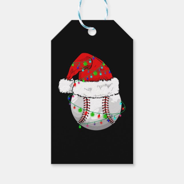 Christmas Baseball Gift Tags (Front)