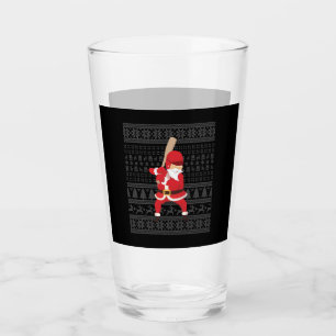 Christmas Baseball Glass